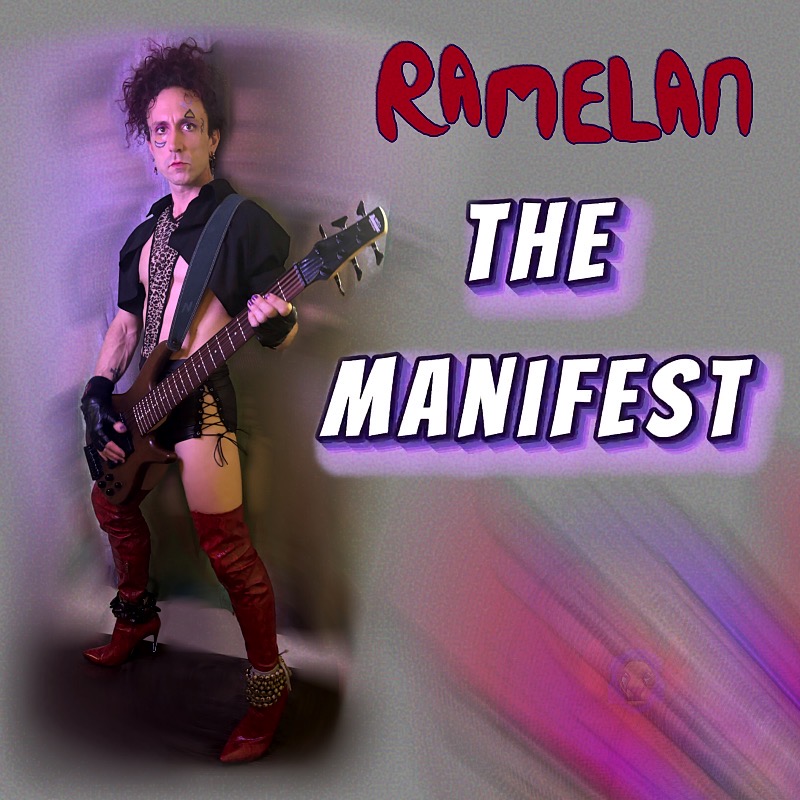 Cover art for The Manifest by Ramelan with a stylized photo of front man Matthew Rondeau